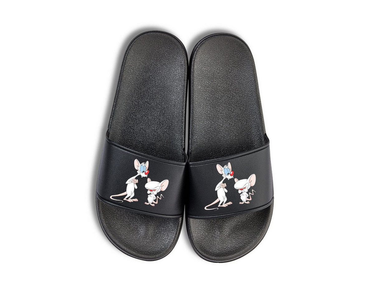 Youth Designz Pinky Brain Unisex Badelatschen Flip Flops Badeschuh mit lustigen Print für Damen und Herren