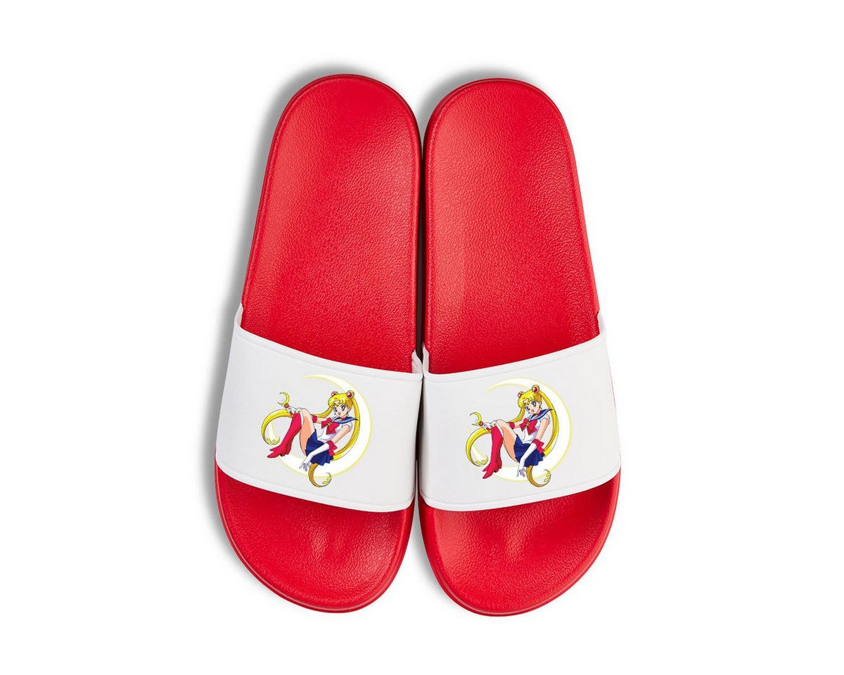 Youth Designz Sailor Moon Damen Badelatschen Flip Flops Frauen Geschenk Badeschuh mit Manga Anime Print