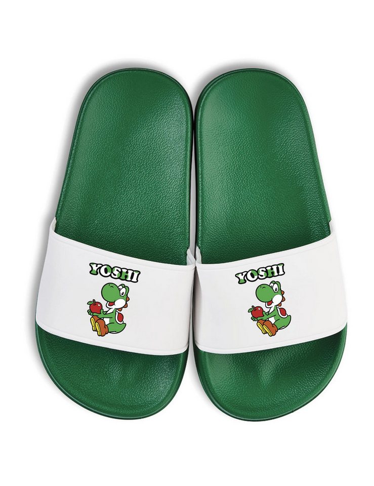 Youth Designz Yoshi Kinder Badelatschen Flip Flops Badeschuh mit lustigen Aufdruck