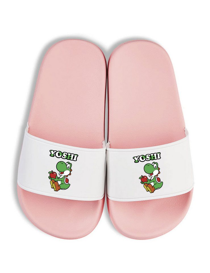 Youth Designz Yoshi Kinder Badelatschen Flip Flops Badeschuh mit lustigen Aufdruck