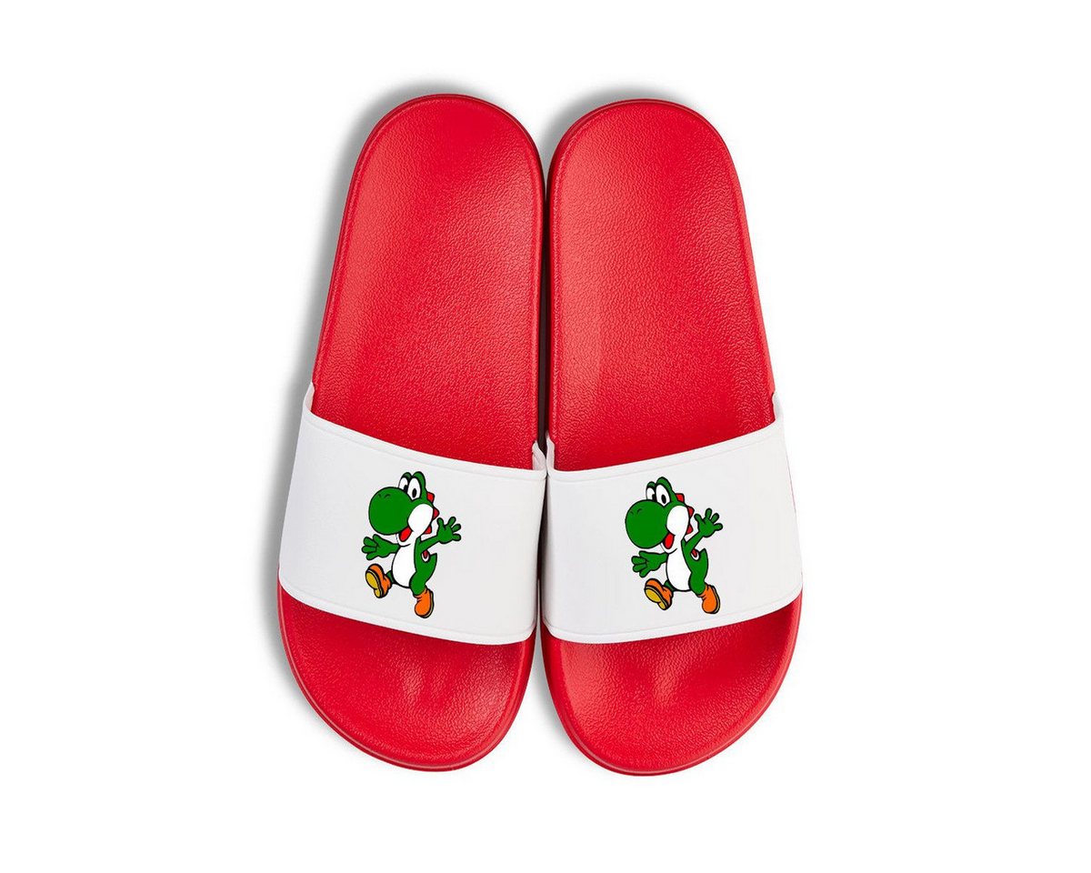 Youth Designz Yoshi Unisex Badelatschen Flip Flops Badeschuh mit lustigen Fun-Print für Damen und Herren