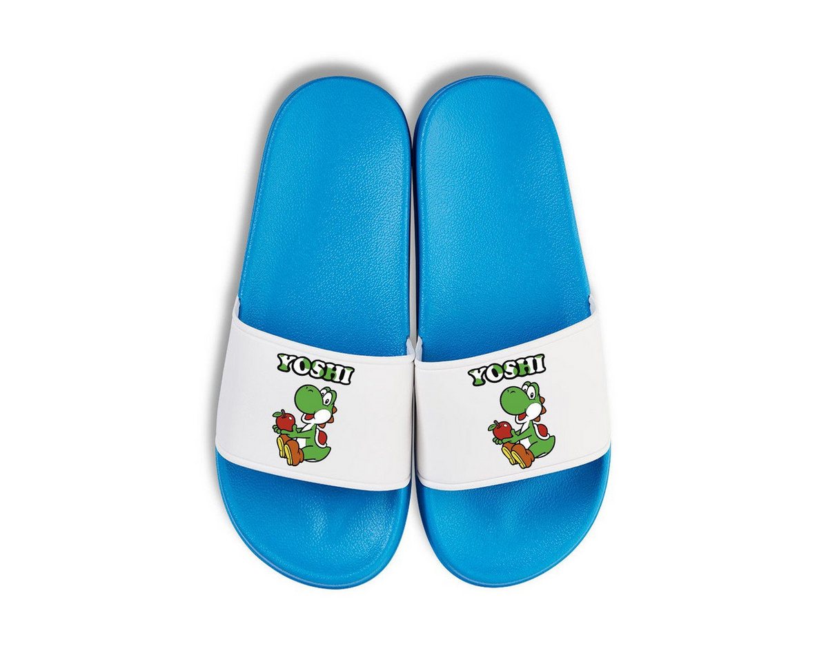 Youth Designz Yoshi Unisex Badelatschen Flip Flops Badeschuh mit lustigen Print für Damen und Herren
