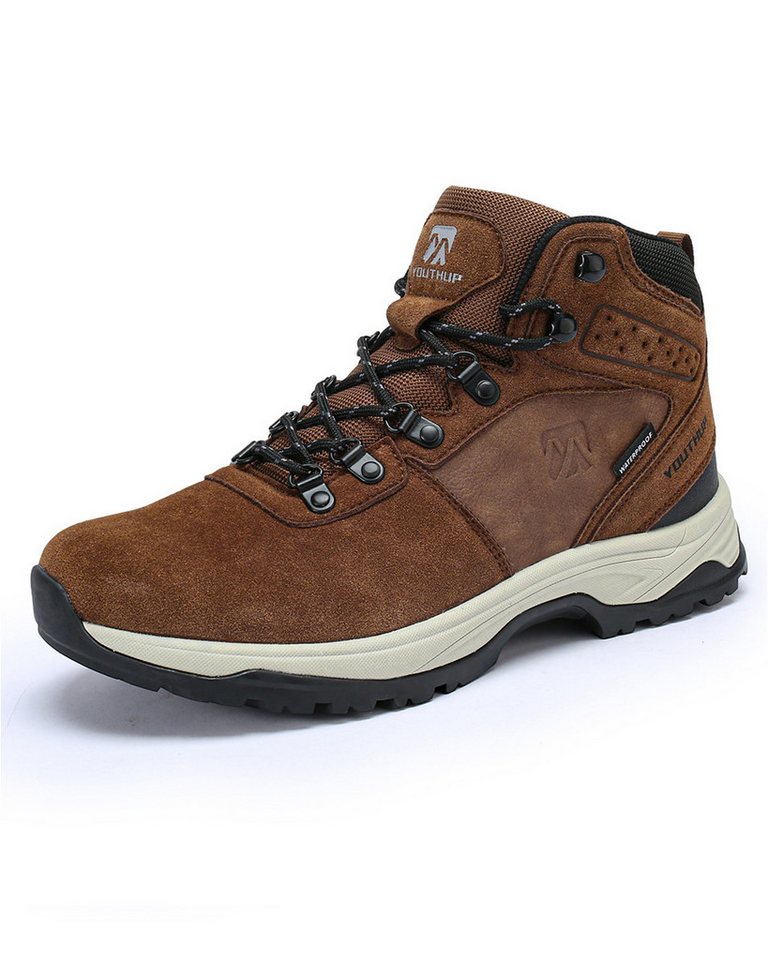 YOUTHUP Wanderschuh Herren Wanderschuh MID Sportschuh wasserabweisend rutschfest