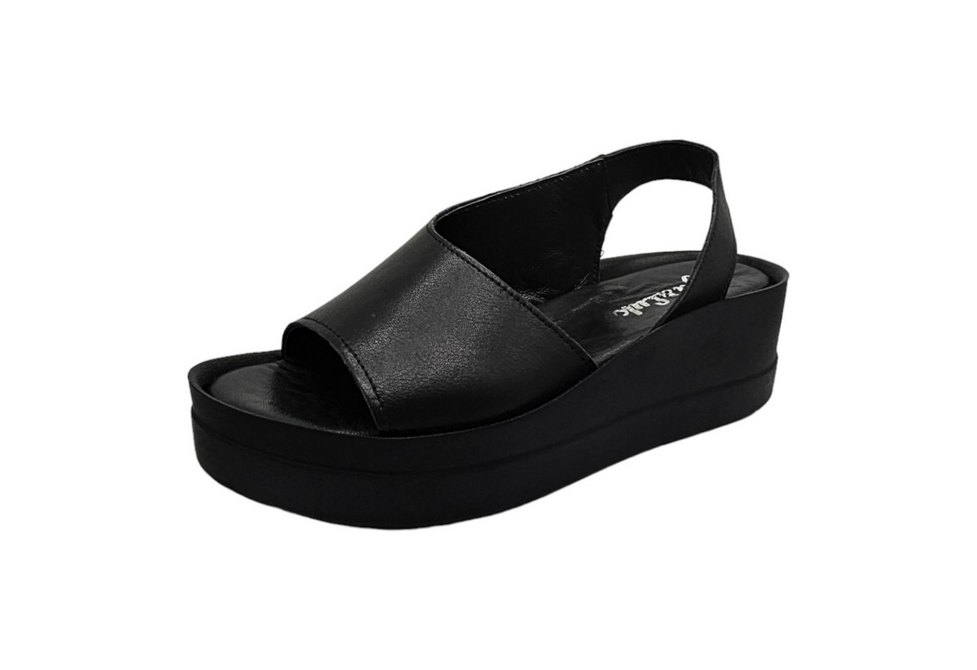 Yu&Luk Sommerschuh Riemchensandale mit Keilabsatz, Sandalette, Leder