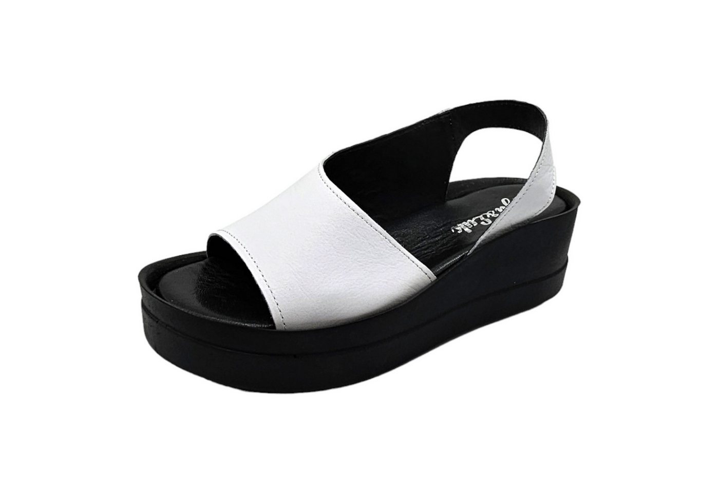 Yu&Luk Sommerschuh Riemchensandale mit Keilabsatz, Sandalette, Leder