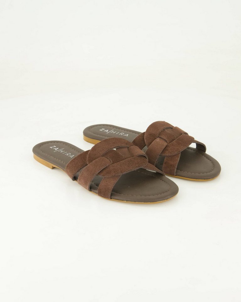 ZAHIRA 13151 Pantolette Obermaterial: Leder (braun)