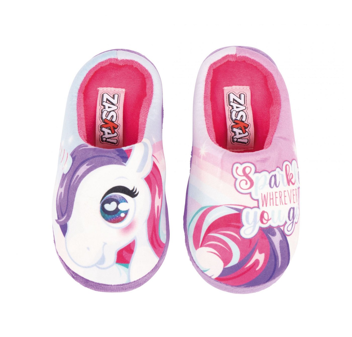 Zaska Einhorn - Sparkle wherever you are Hausschuh Mädchen Slipper Pantoffel Gr. 26-31