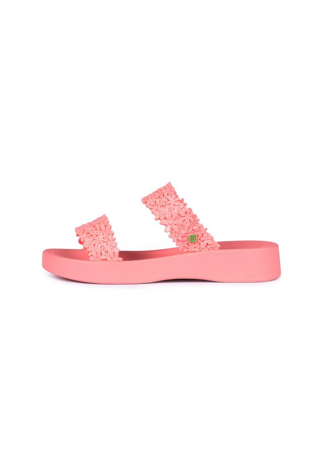 Zaxy PRIMAVERA SLIDE AD Pantolette Slides mit Doppelriemen im Blumenmuster (rosa)