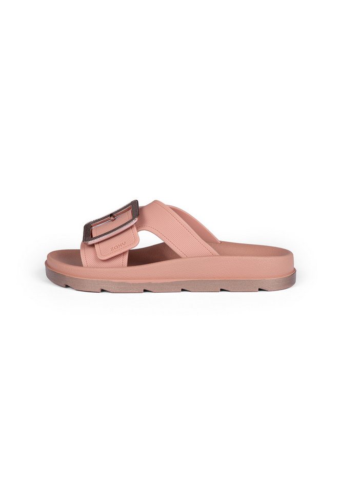 Zaxy VIBE AD - Pantolette Pantolette Pantoletten mit großer Schnalle - auffälliges modisches Design (rosa)