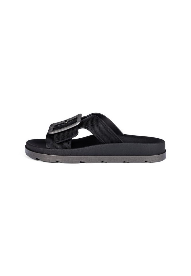 Zaxy VIBE AD - Pantolette Pantolette Pantoletten mit großer Schnalle - auffälliges modisches Design (schwarz)