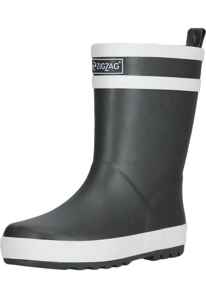 ZIGZAG Gummistiefel aus hochwertigem Naturkautschuk (grün/weiß)