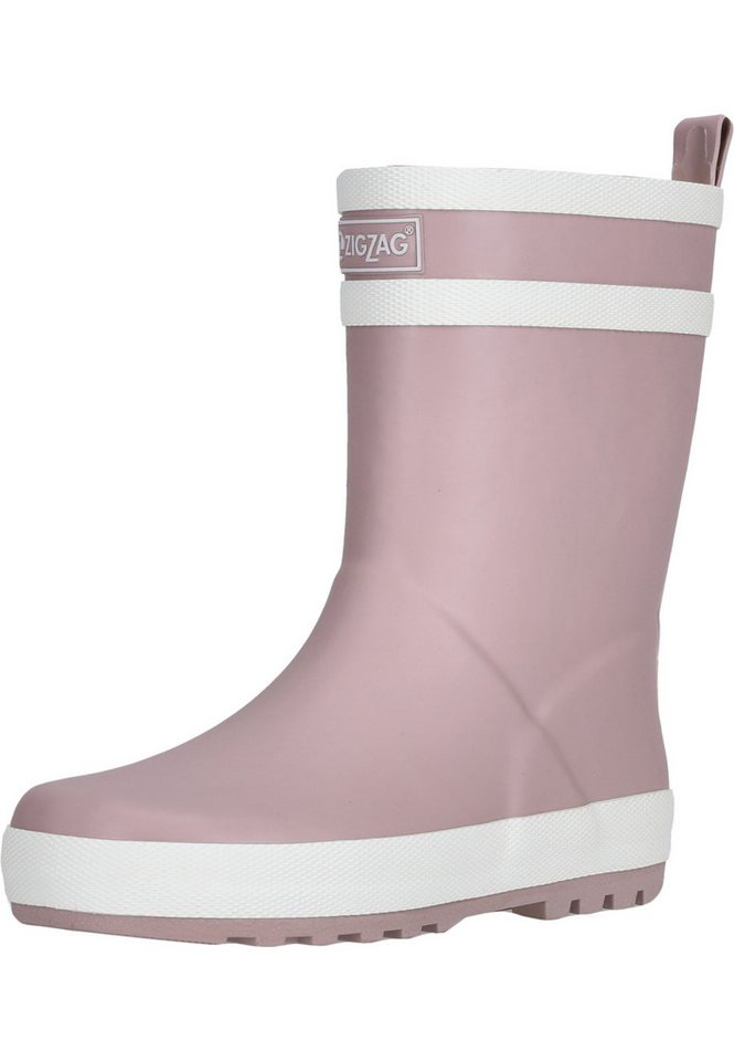 ZIGZAG Gummistiefel aus hochwertigem Naturkautschuk (rosa)