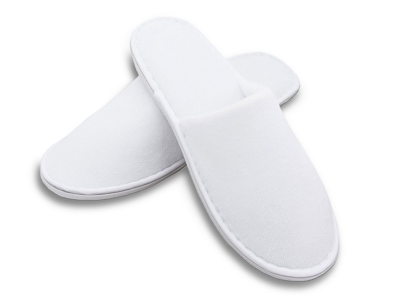 ZOLLNER Pantoffel (10-tlg) 100% Polyester, vom Hotelwäschespezialisten (weiß)
