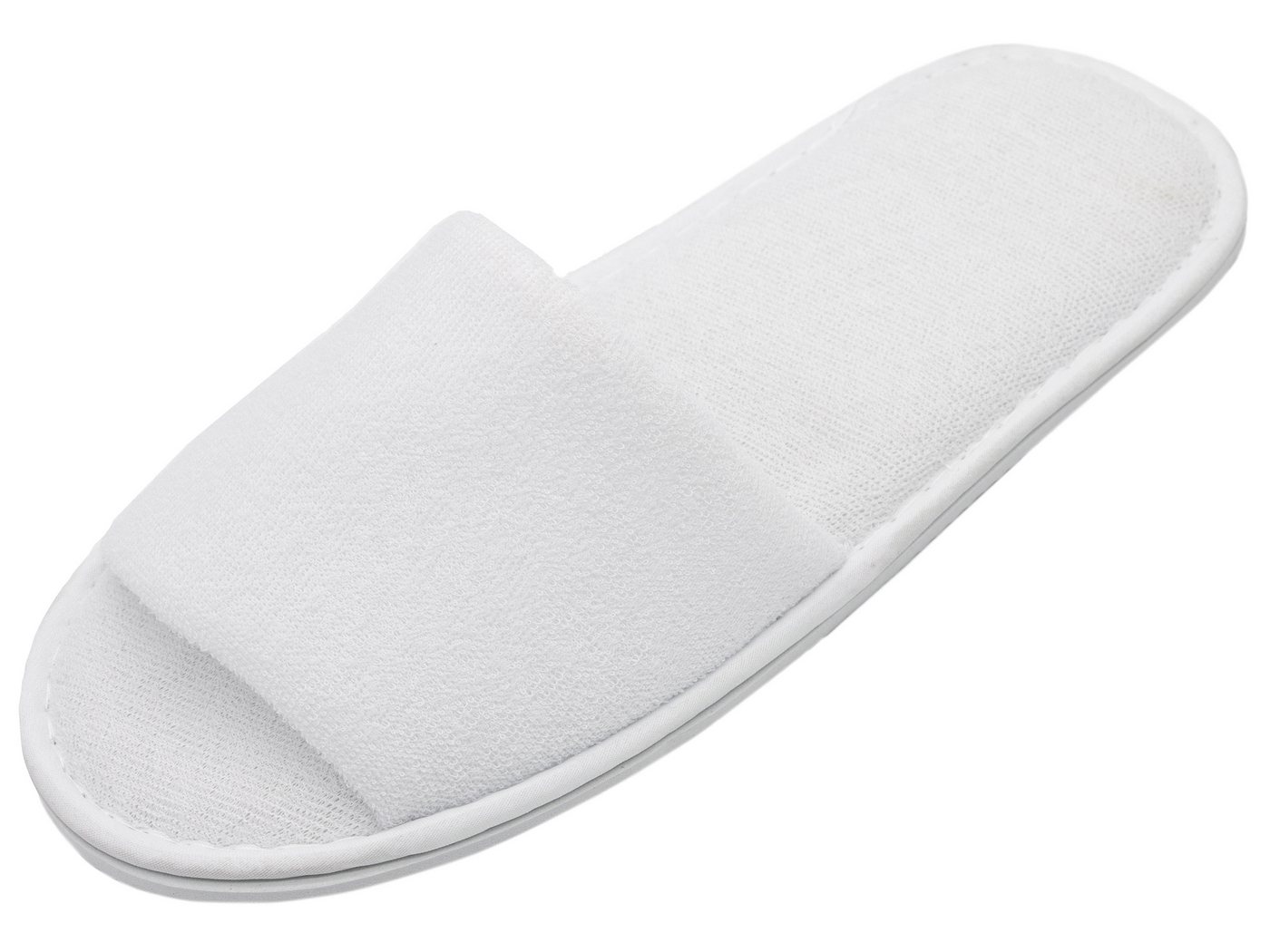 ZOLLNER Pantoffel (10-tlg) 100% Polyester, vom Hotelwäschespezialisten (weiß)