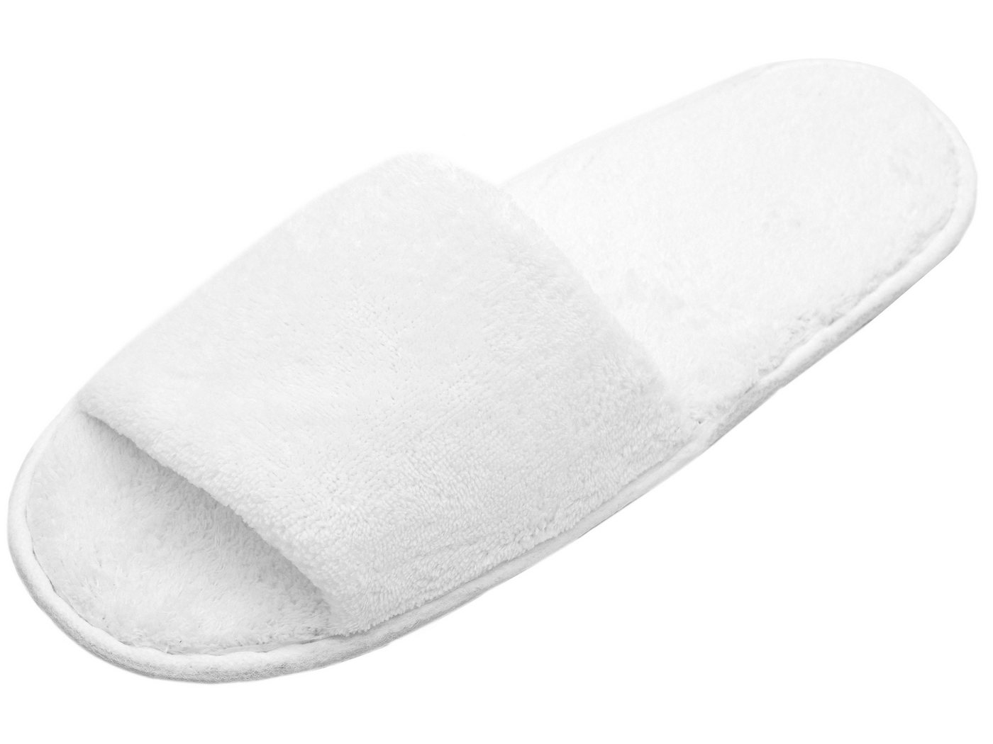 ZOLLNER Pantoffel (10-tlg) 100% Polyester, vom Hotelwäschespezialisten (weiß)