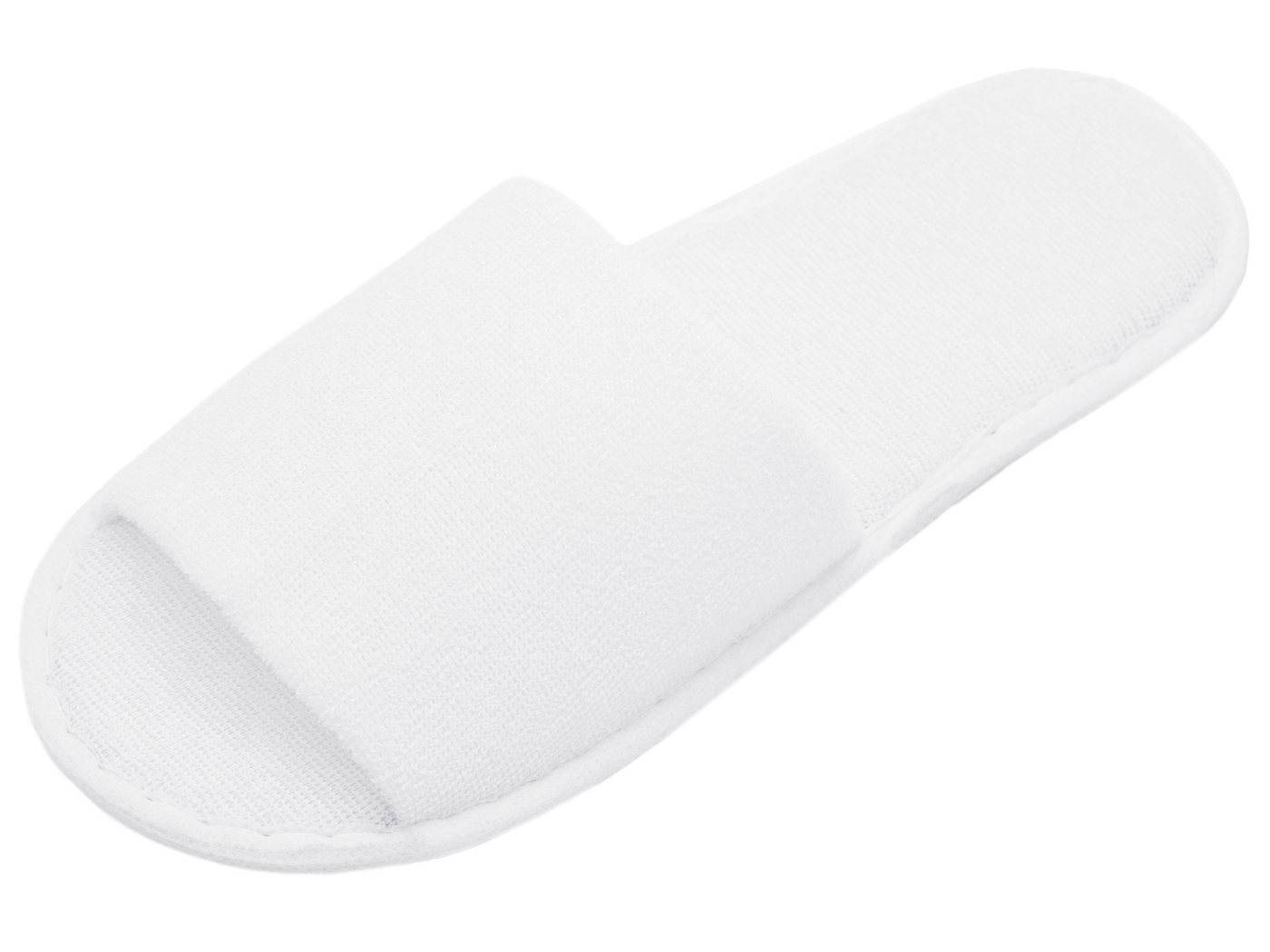 ZOLLNER Pantoffel (10-tlg) 100% Polyester, vom Hotelwäschespezialisten (weiß)