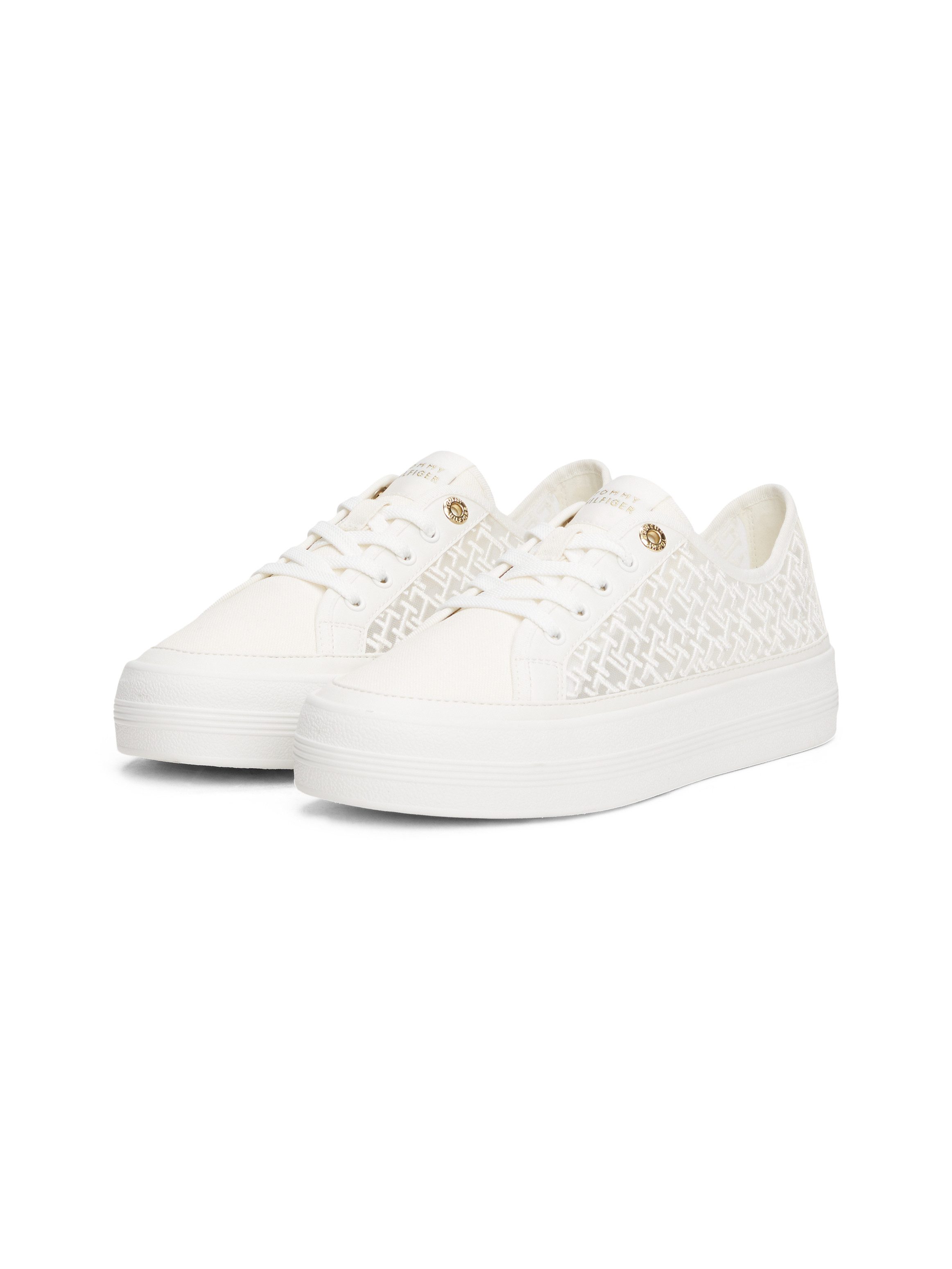 Tommy Hilfiger VULC EMBROIDERED SNEAKER Plateausneaker,Freizeitschuh, (beige)