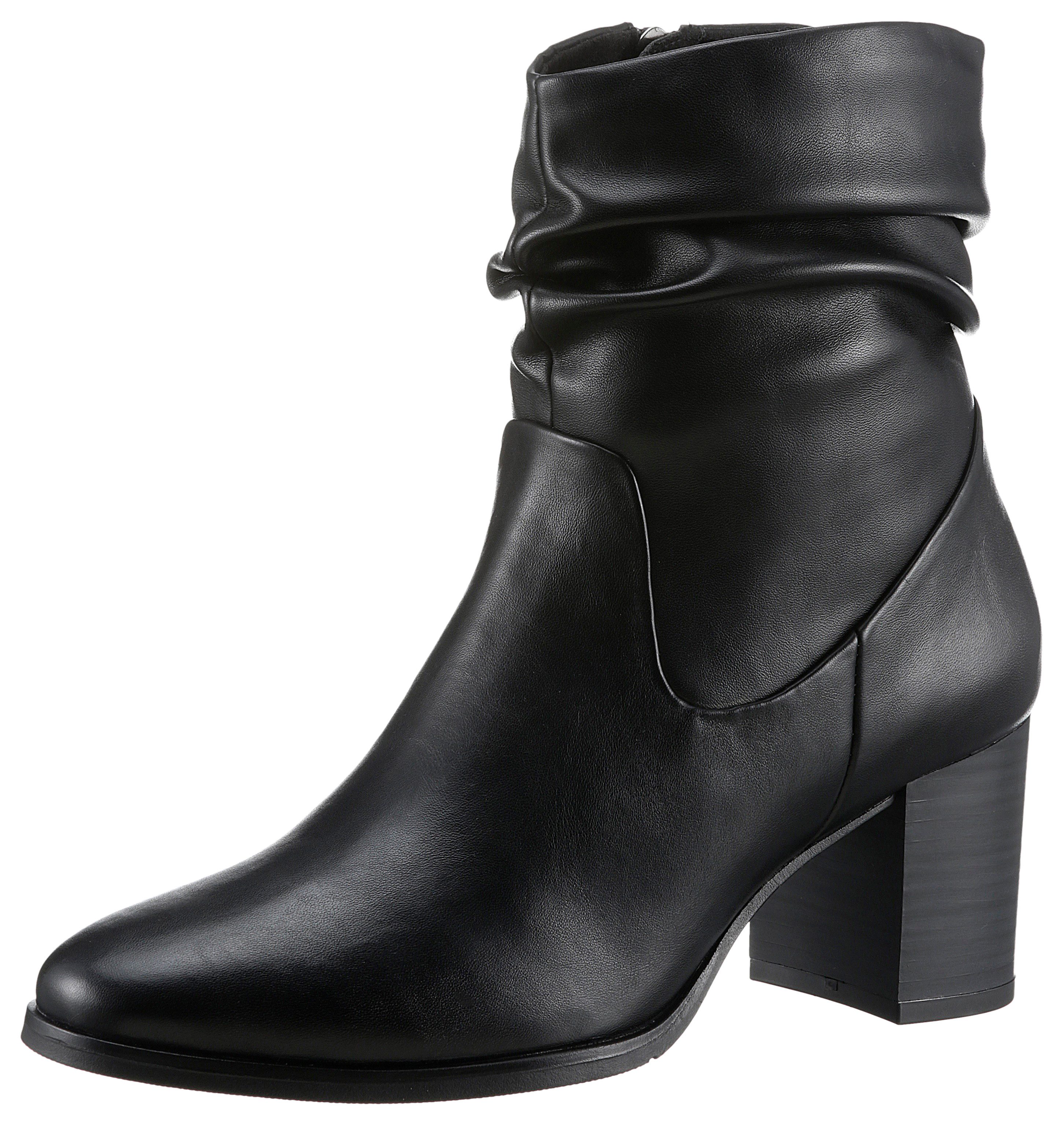 MARCO TOZZI Stiefelette, Blockabsatz, Businessschuh mit (schwarz)