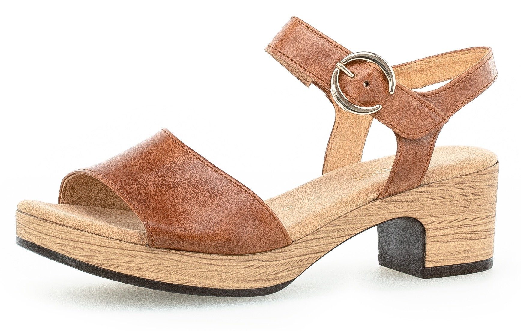 Gabor KRETA Sandalette, Blockabsatz, Sommerschuh, Sandale (braun)