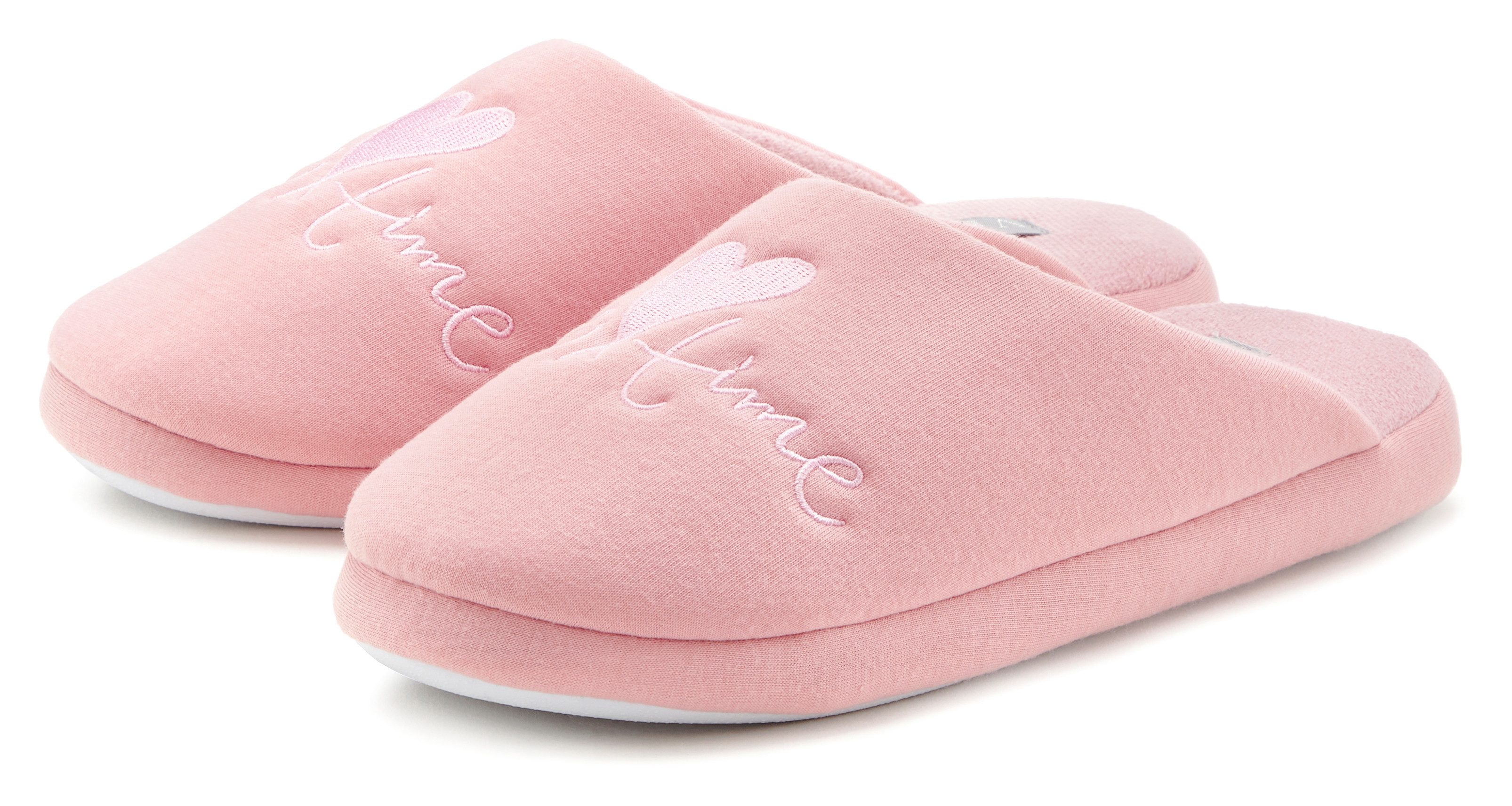 Vivance Pantolette, Pantoffel, Clog, Hausschuh mit (rosa)