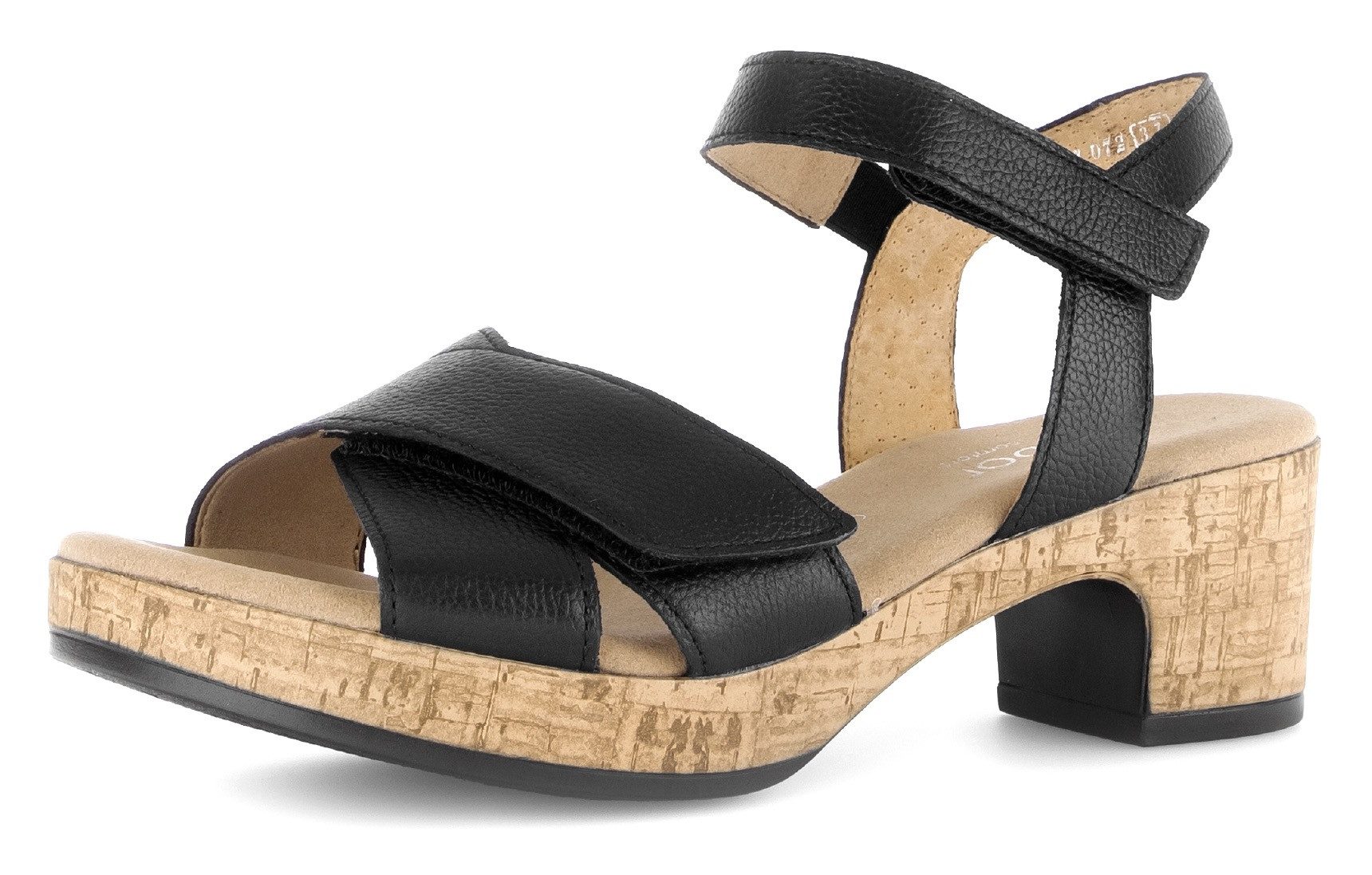 Gabor KRETA Sandalette, Blockabsatz, Sommerschuh, Sandale (schwarz)