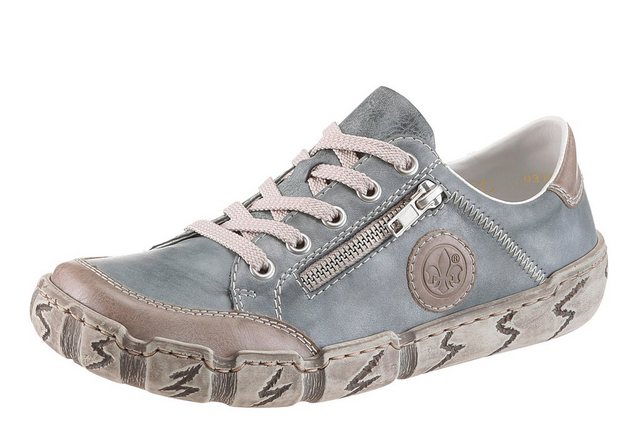 Rieker Sneaker mit Zierreißverschluss (graublau-taupe)