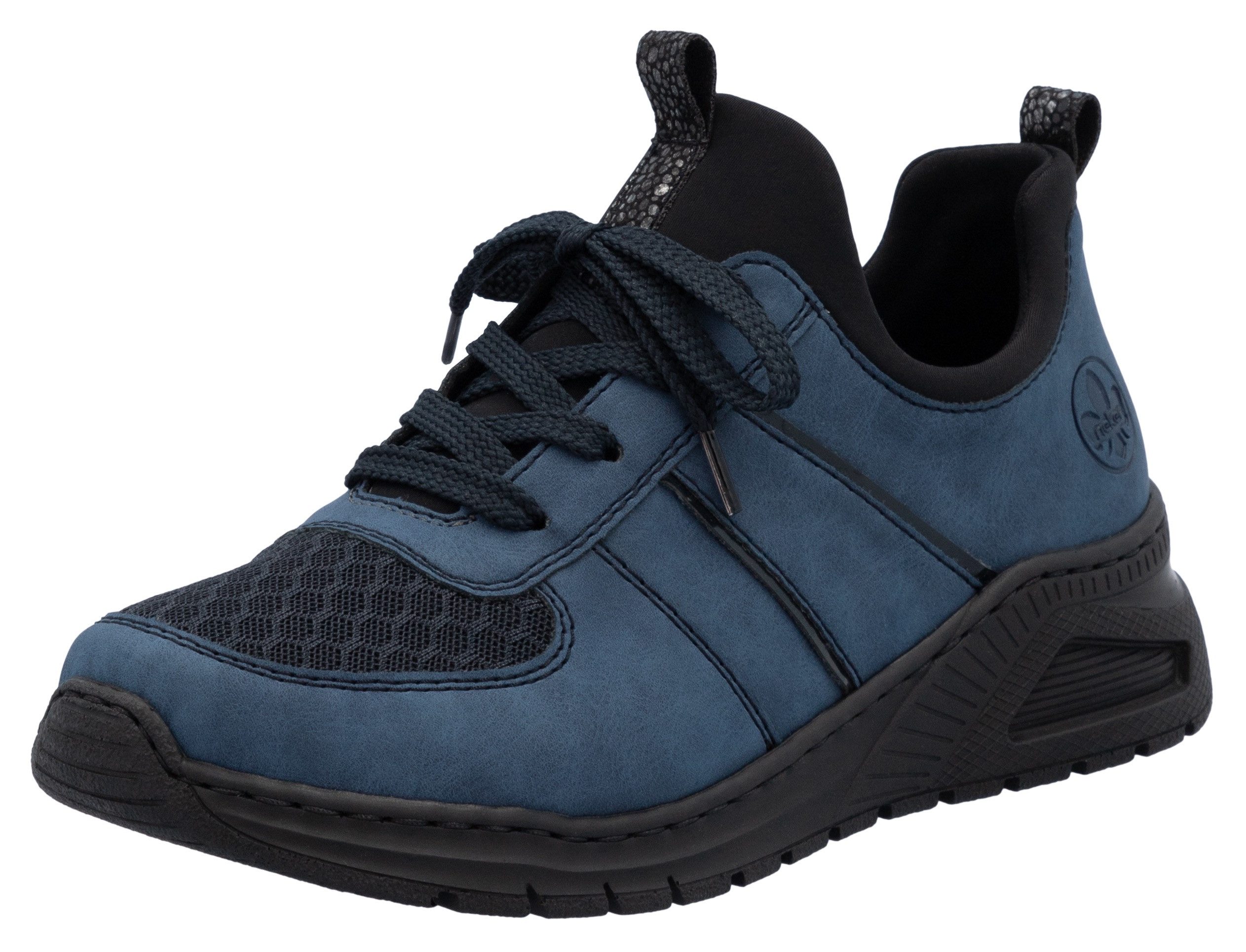 Rieker Slip-On Sneaker Schlupfschuh, Halbschuh, Freizeitsneaker, (blau)