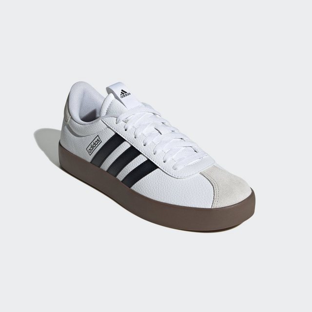 adidas Sportswear VL COURT 3.0 Sneaker Design auf den Spuren des adidas Samba (Cloud White / Core Black / Grey One)