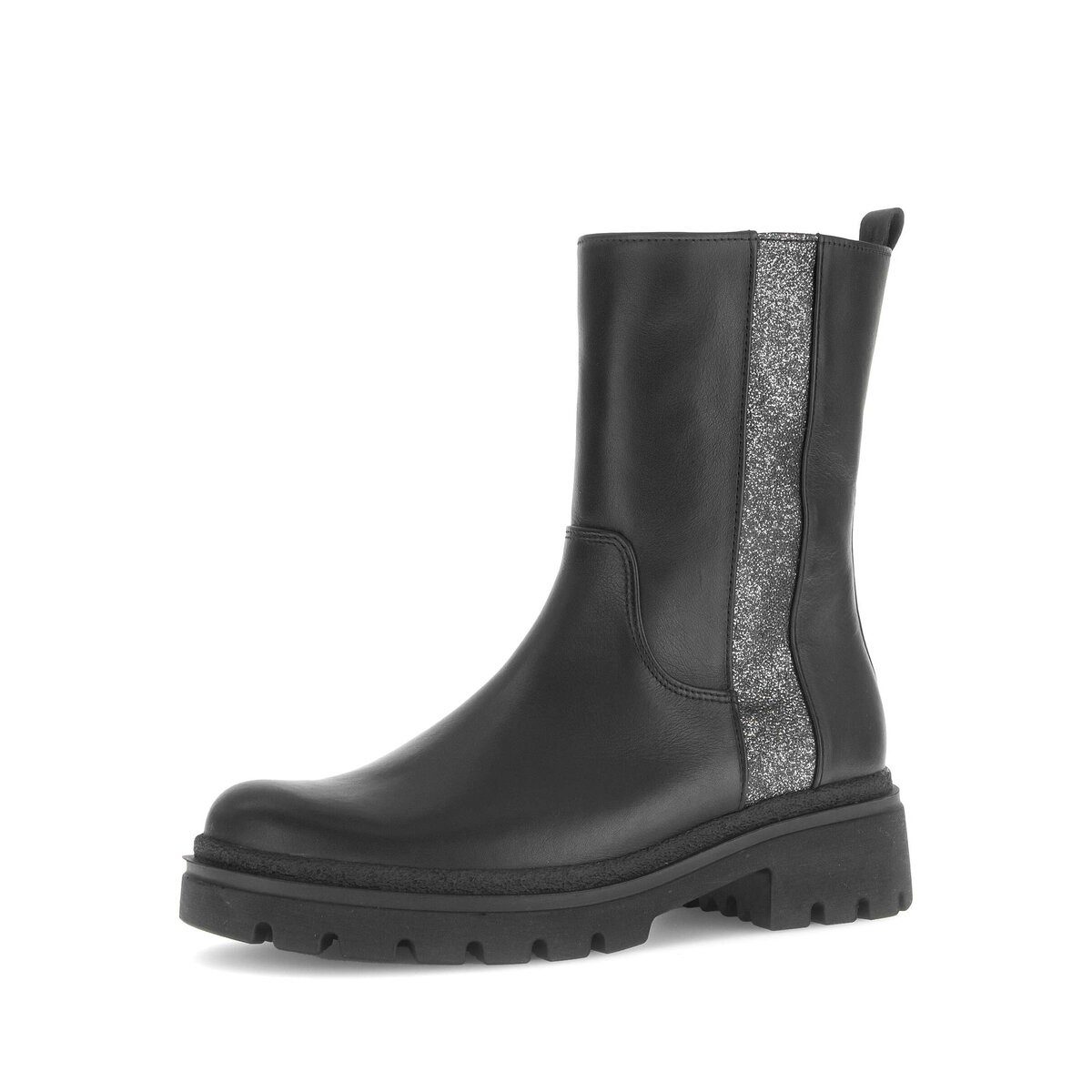 Gabor Sportliche Stiefelette Materialmix Leder Stiefelette (schwarz)