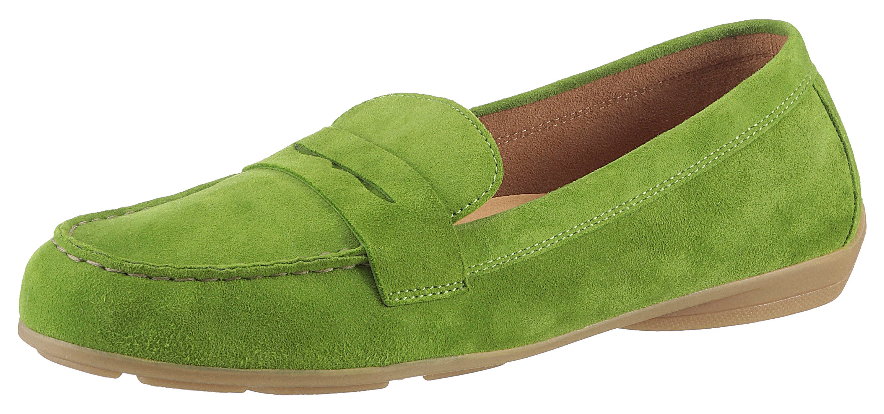 Gabor Mokassin, Slipper, Bequemschuh, Flats mit (grün)
