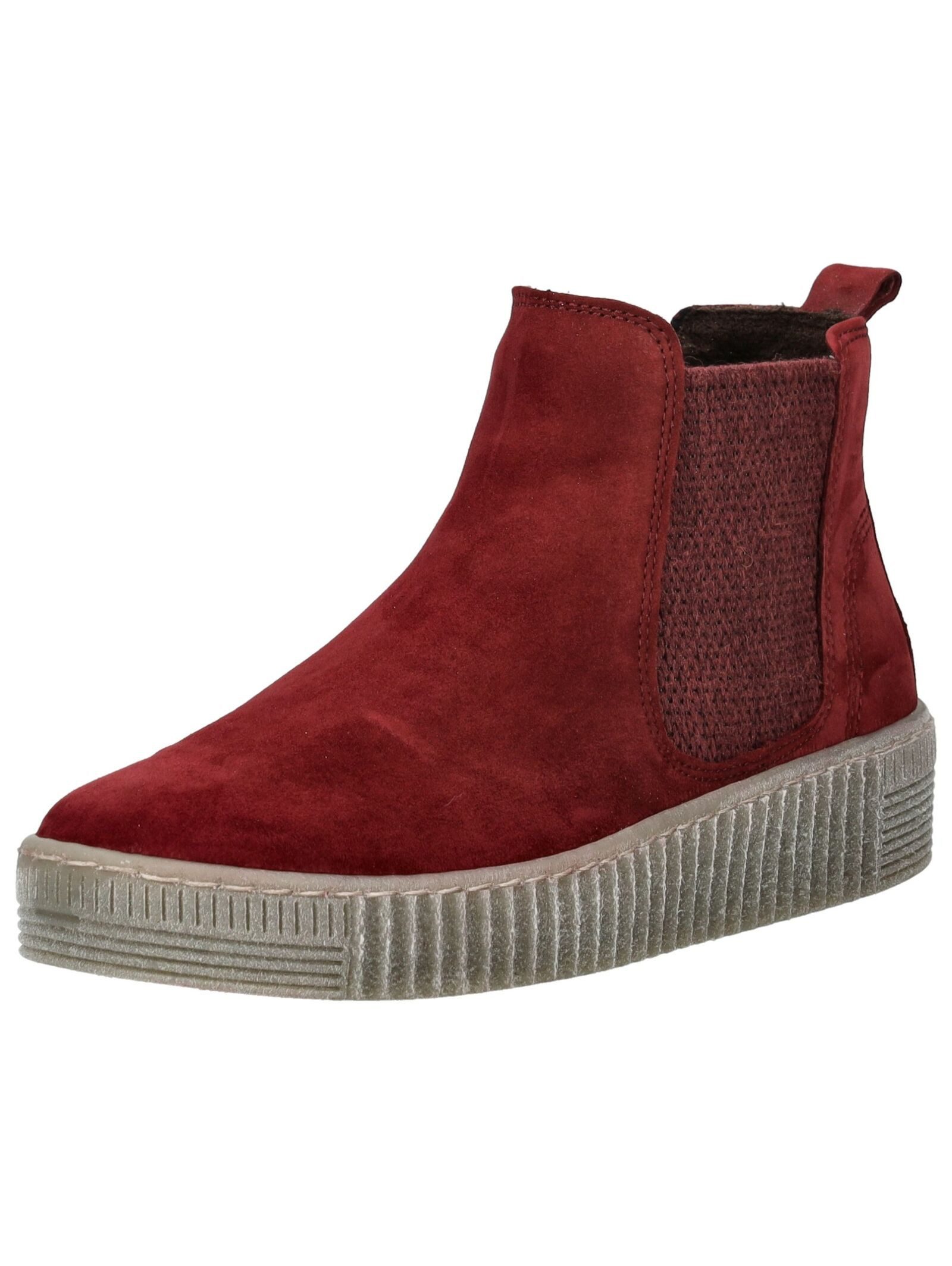 Gabor Gabor Stiefelette Veloursleder/Textil Plateaustiefelette (rot)