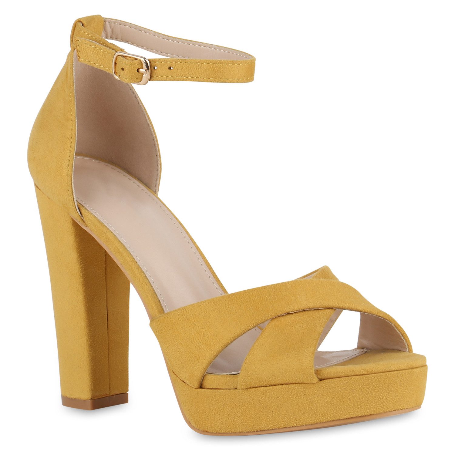 VAN HILL 841365 High-Heel-Sandalette Schuhe (gelb)