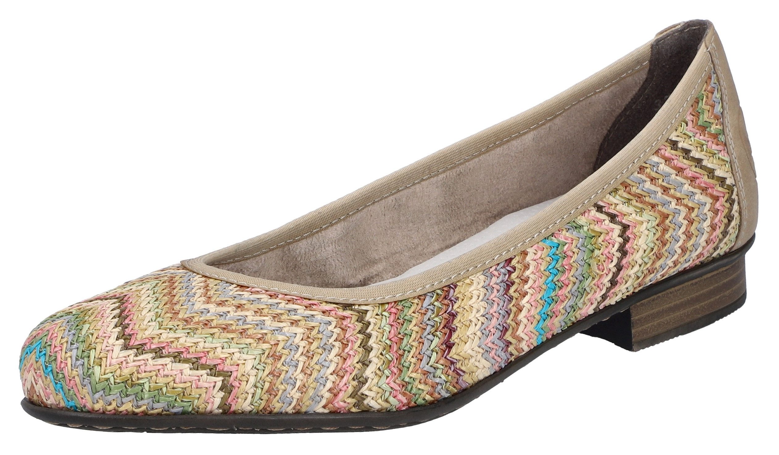 Rieker Ballerina, Slipper, Schlupfschuh, Pumps mit (beige)