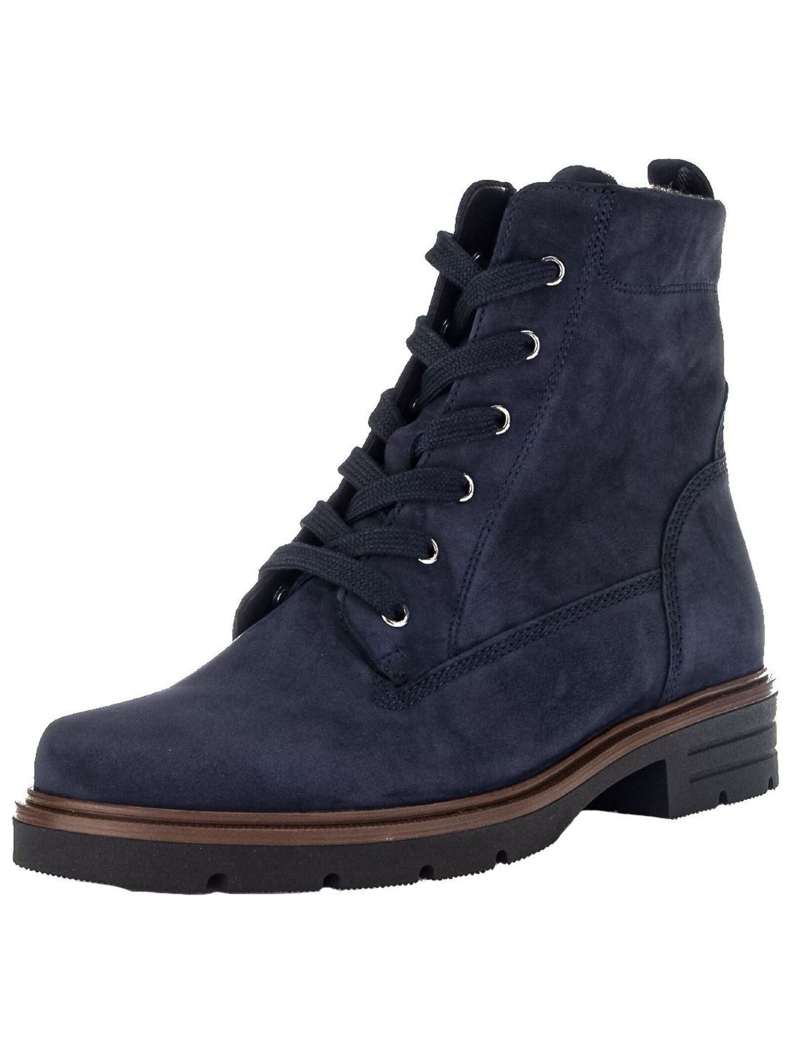 Gabor Gabor Stiefelette Nubukleder Schnürstiefelette (blau)