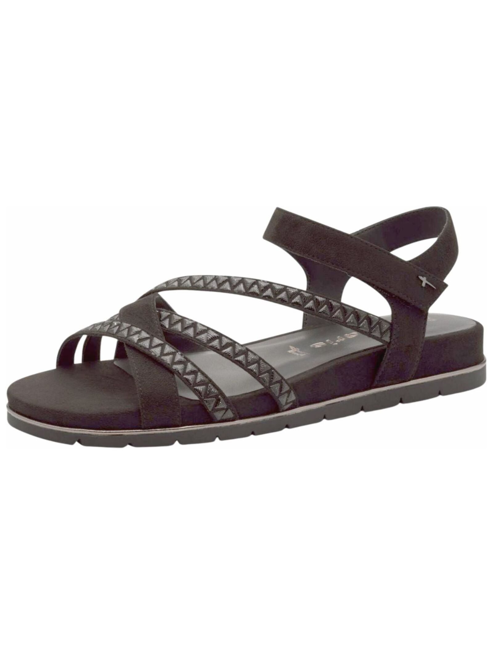 Tamaris Tamaris Sandalen Textil Riemchensandale (schwarz)