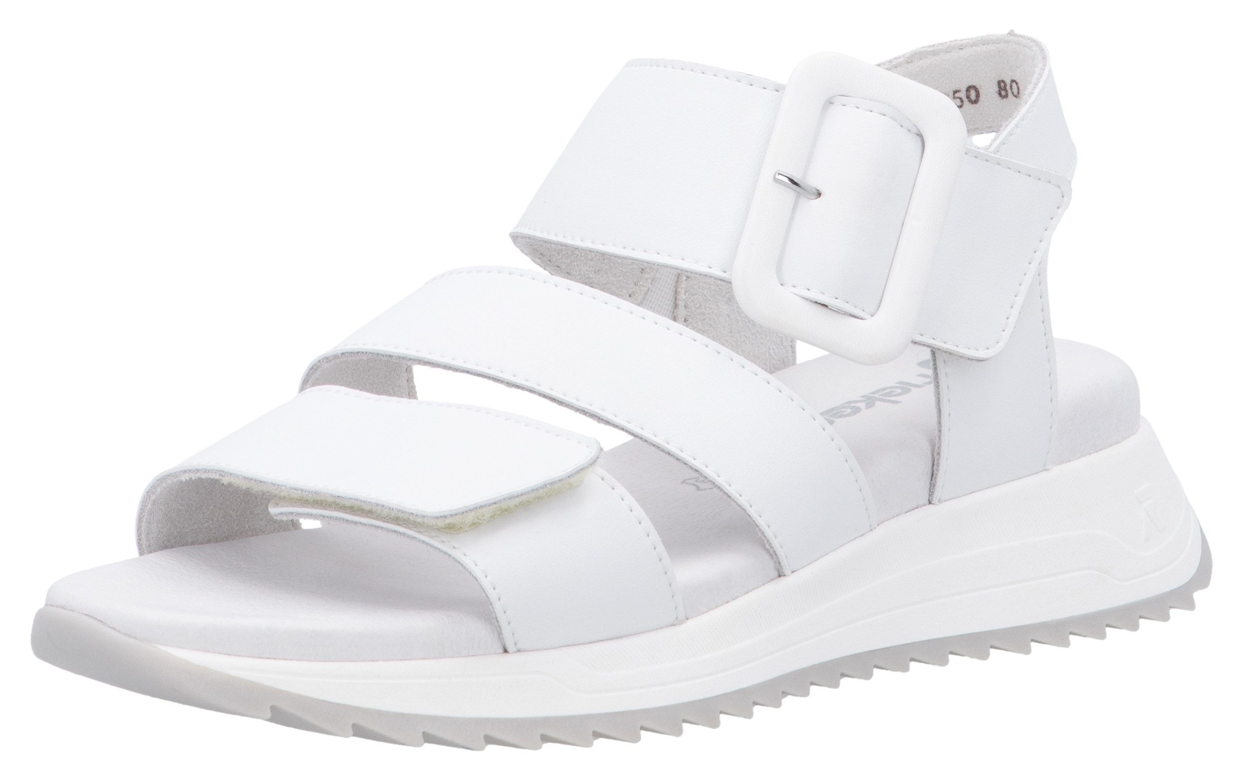 RIEKER Sport Riemchensandale Sommerschuh, Klettschuh, Outdoorsandale (weiß)