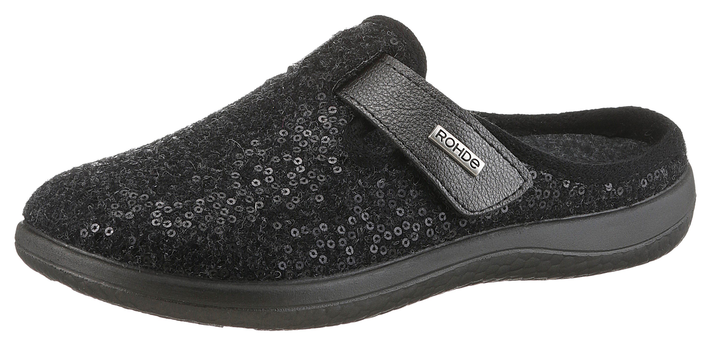 Rohde BARI Pantoffel, Hausschuh, Clog, Schlappen (grau)