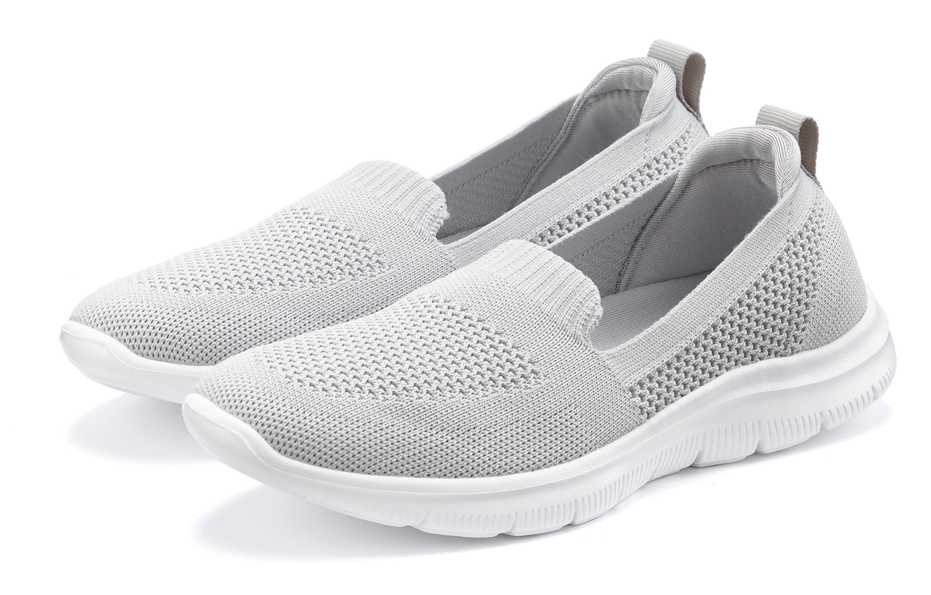 LASCANA Slipper Sneaker, Halbschuh, ultraleicht zum (grau)