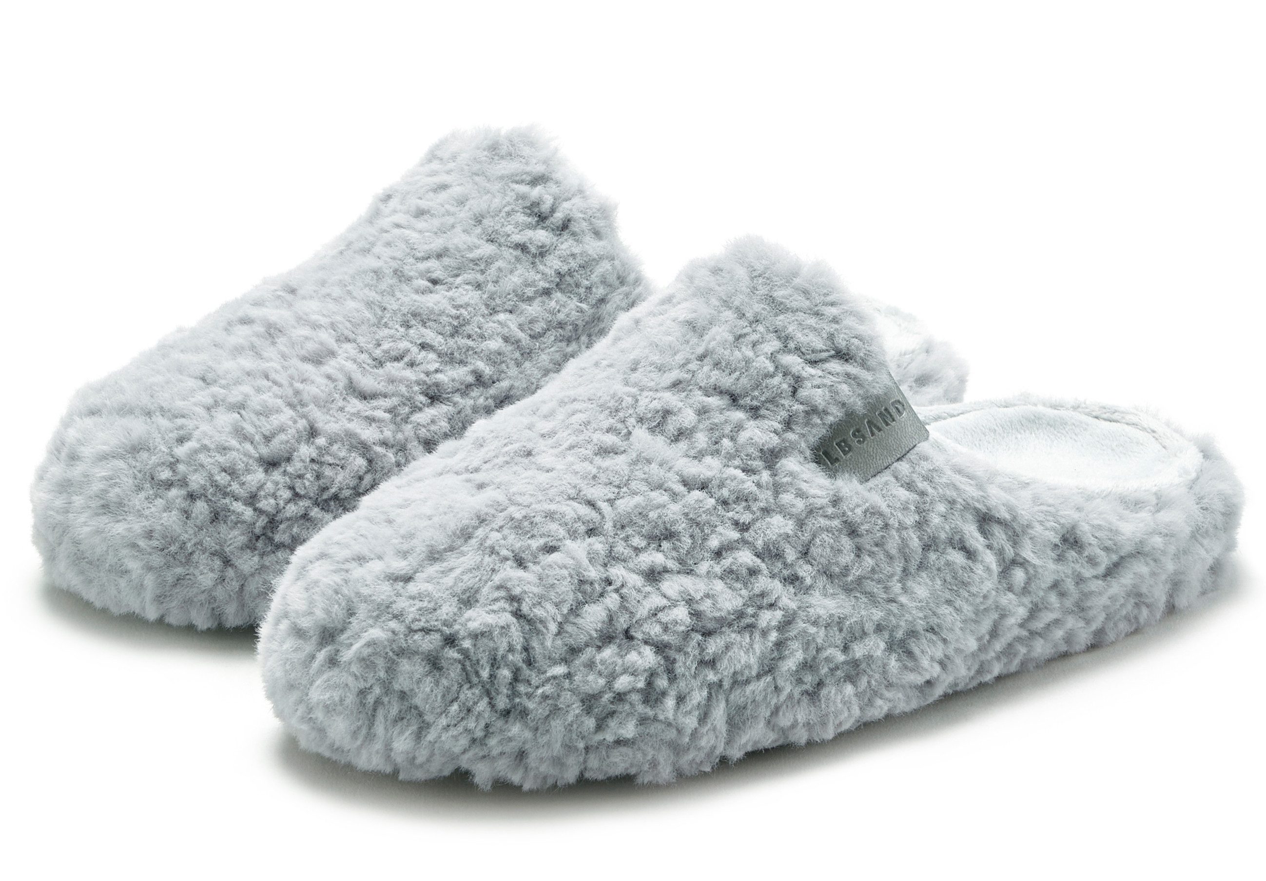 Elbsand Hausschuh Pantolette, Pantoffel, Mule, Sandale, (grau)