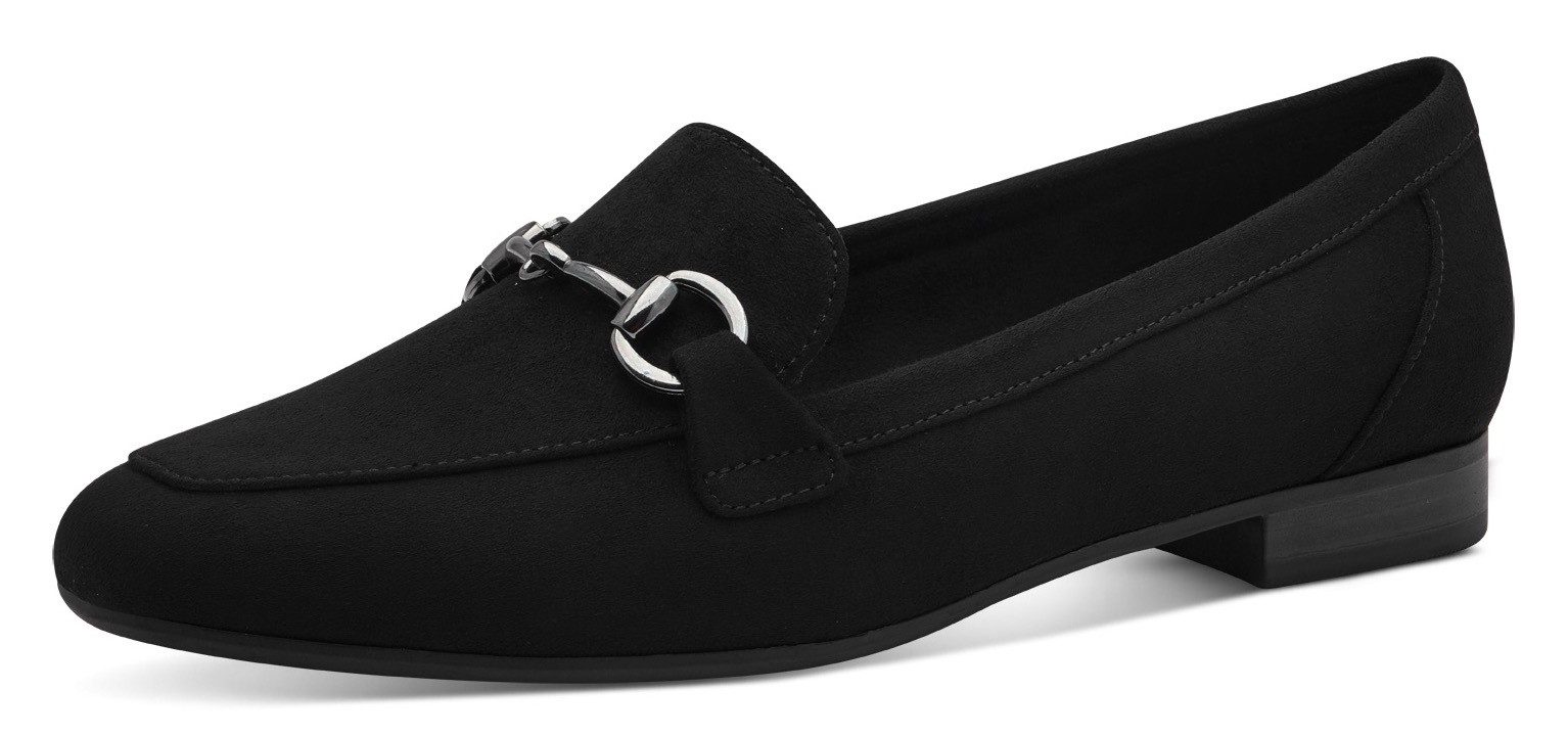 MARCO TOZZI Slipper, Blockabsatz, Loafer, Businessschuh (schwarz)