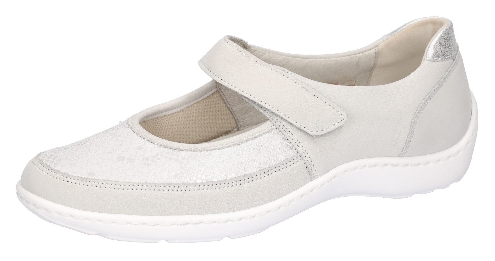 Waldläufer HENNI Riemchenballerina, Halbschuh, Komfortschuh, Klettschuh (grau)