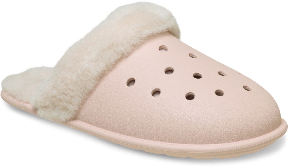 Crocs Classic Fuzz Scuff Pantoffel mit (rosa)