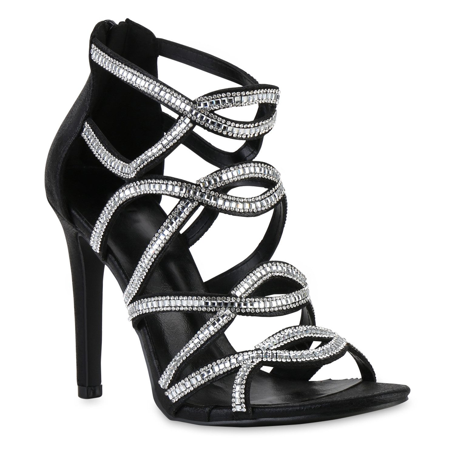 VAN HILL 841573 High-Heel-Sandalette Schuhe (schwarz)