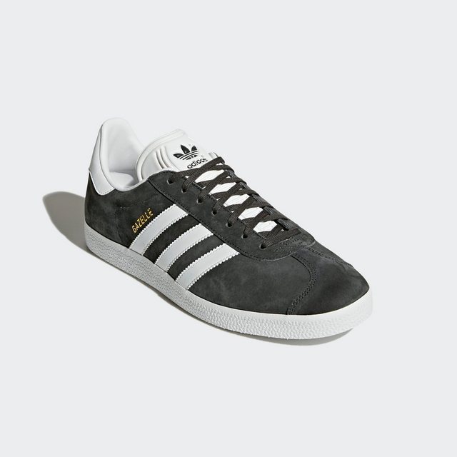 adidas Originals GAZELLE Sneaker (Dark Grey Heather / White / Gold Metallic)