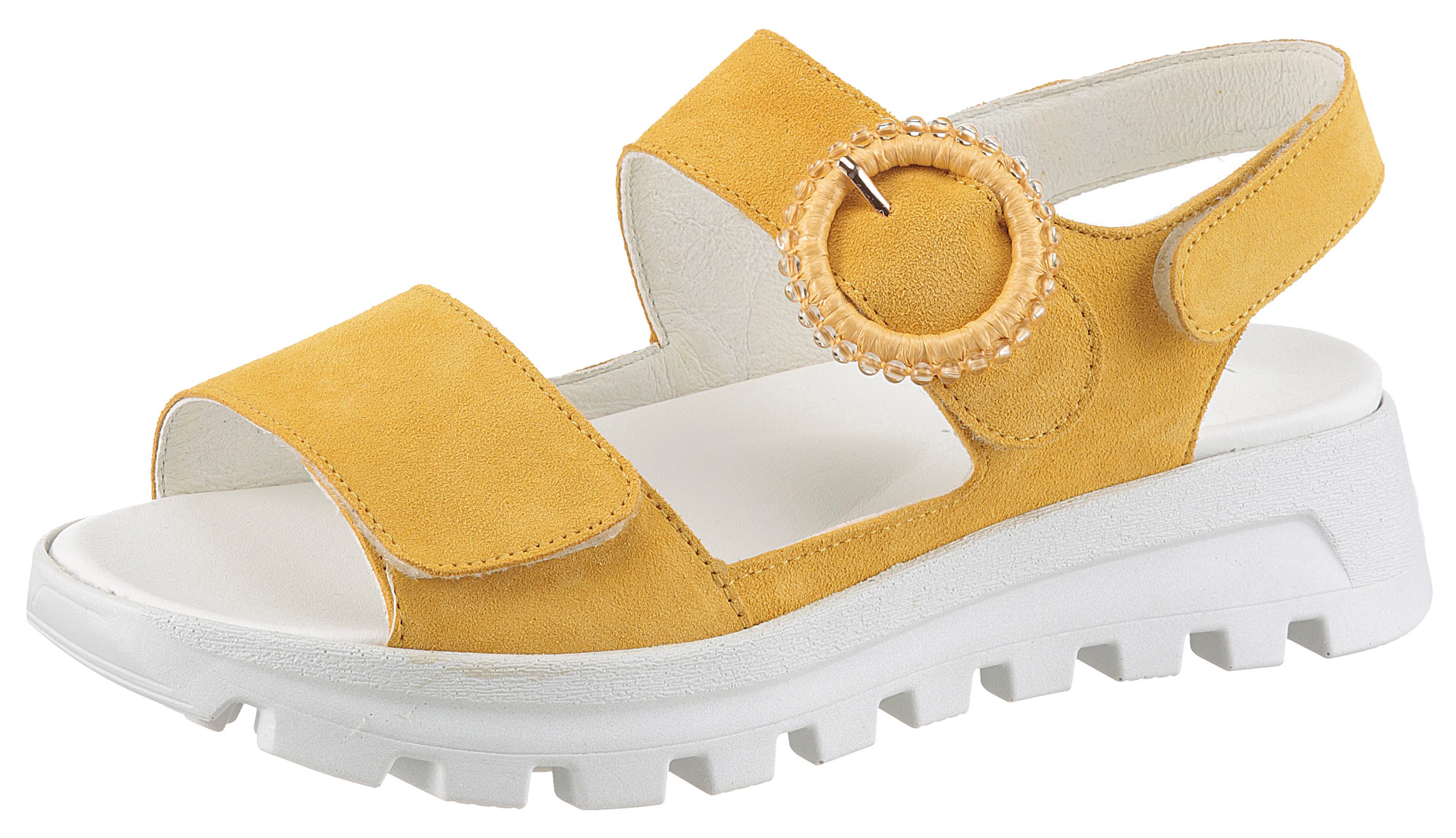 Waldläufer H-NELE Plateausandale Sommerschuh, Sandalette, Klettschuh (gelb)