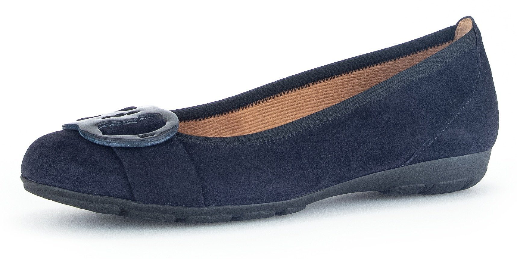 Gabor Ballerina, flache Schuhe, Slipper mit (blau)