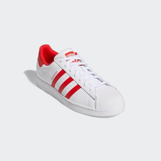 adidas Originals SUPERSTAR Sneaker (Cloud White / Vivid Red / Cloud White)