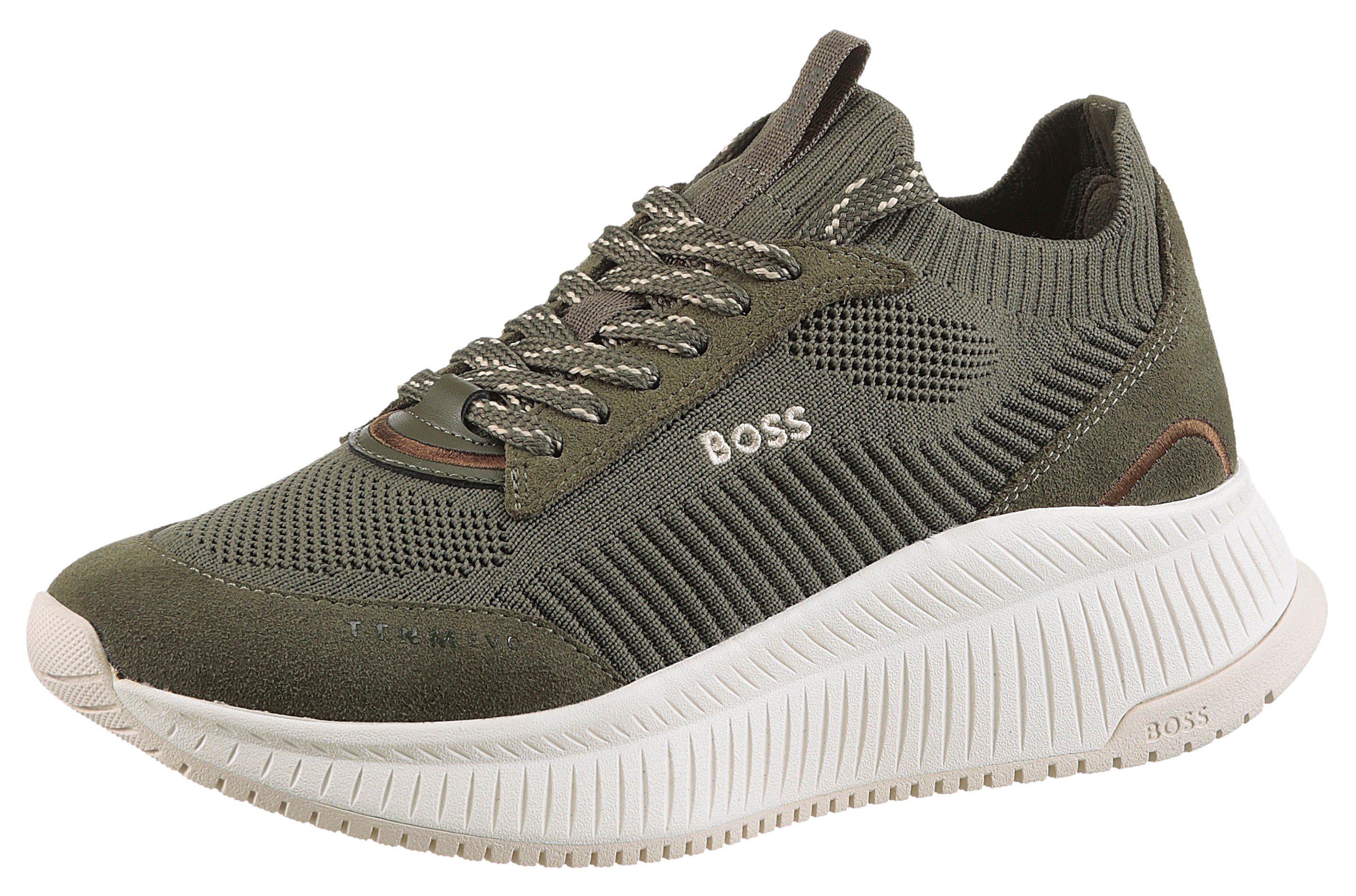 BOSS TTNMECO-SLON Slip-On Sneaker, Freizeitsneaker, Halbschuh, (grün)