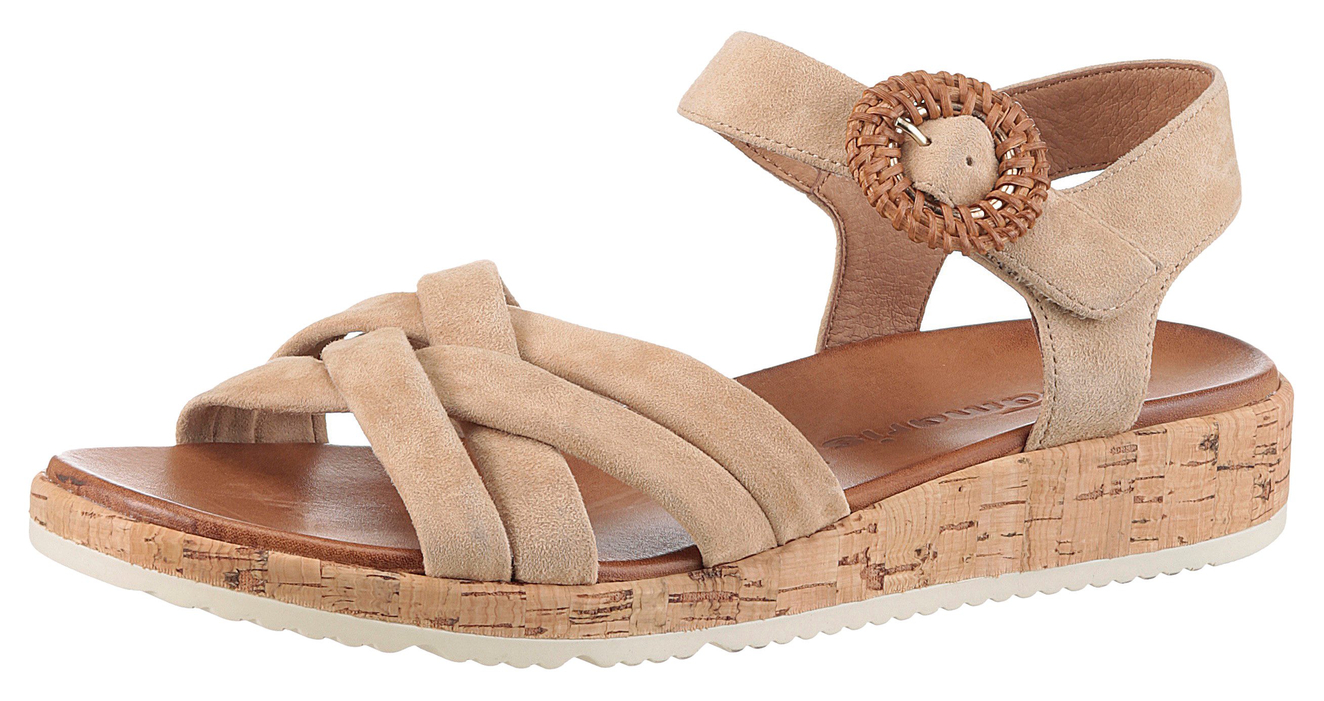 Tamaris Sandalette, Plateau, Sommerschuh, Riemchensandale mit (braun)