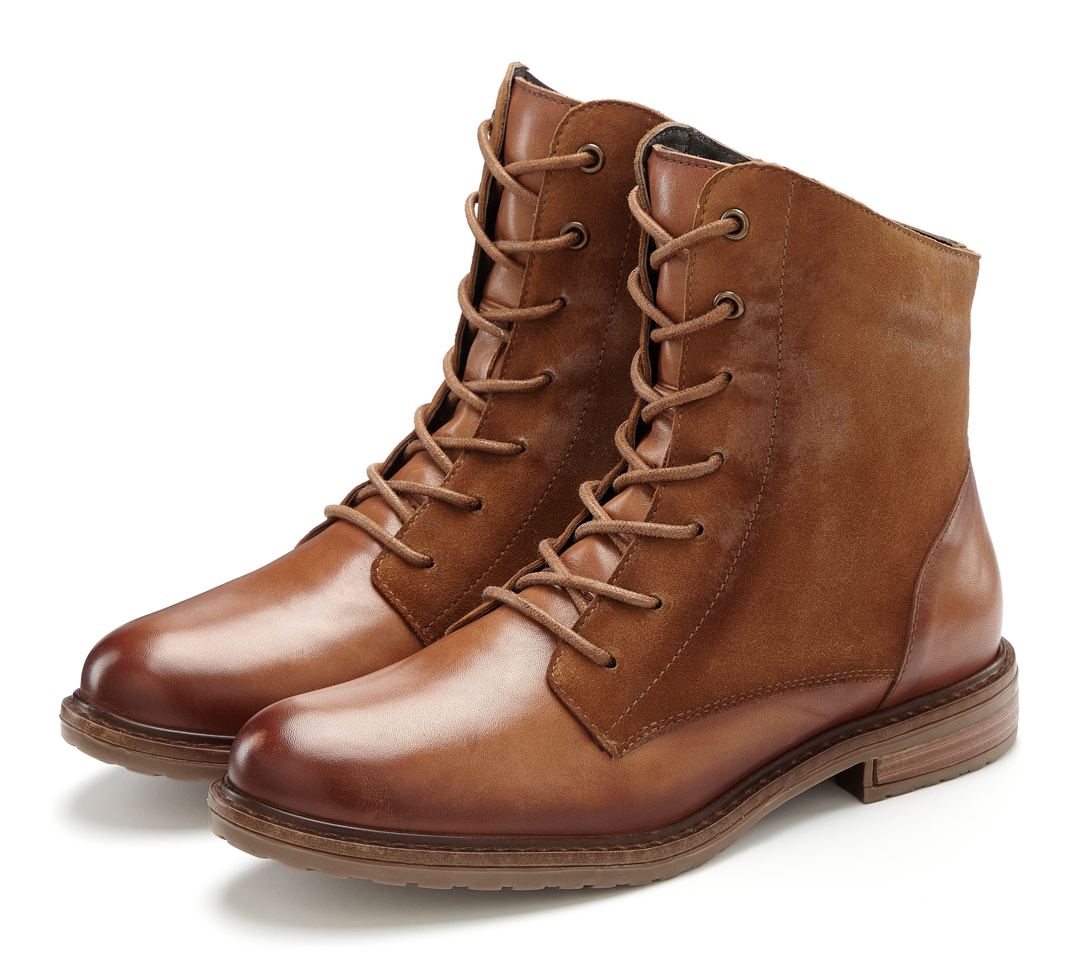 LASCANA Boots Stiefelette aus Leder (braun)